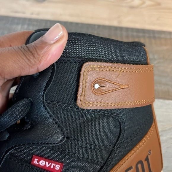 Levis Men's Jeffrey Hi 501 Core Sneaker Men’s 10M Black Tan - Picture 4 of 10